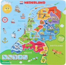 Topografische puzzel 'Nederland'