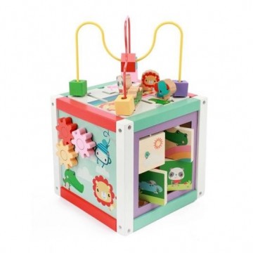 Fisher price houten activiteitenkubus 5 in 155400