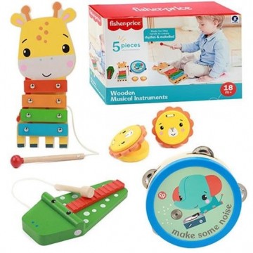 Fisher price houten muziekinstrumenten 5 delig55410