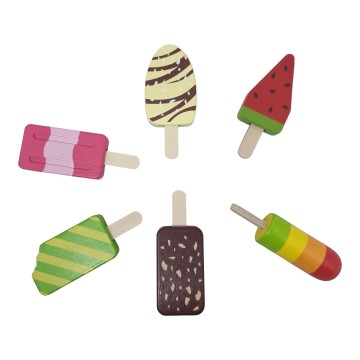 Houten ijsjes s v 6 in houder 100   fsc56293