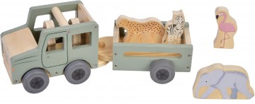 Safari jeep met aanhanger inclusief rangers en 4 dieren62730