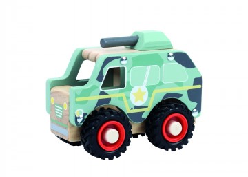 Tank met zwart rubberen wielen56520