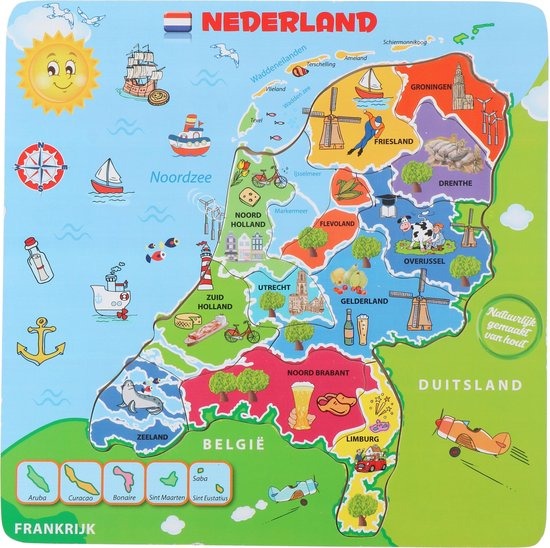 noodzaak boete Slaapkamer Topografische puzzel 'Nederland' - Spelletjes en puzzels - Webshop De Hoop